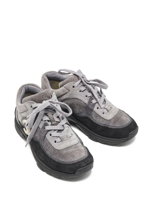 CHANEL Pre-Owned Interlocking-CC Sneakers Grey FARFETCH RO