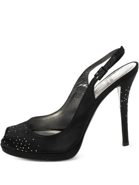 Stuart Weitzman zapatillas con peep-toe y tacón stiletto de 120mm de archivo 