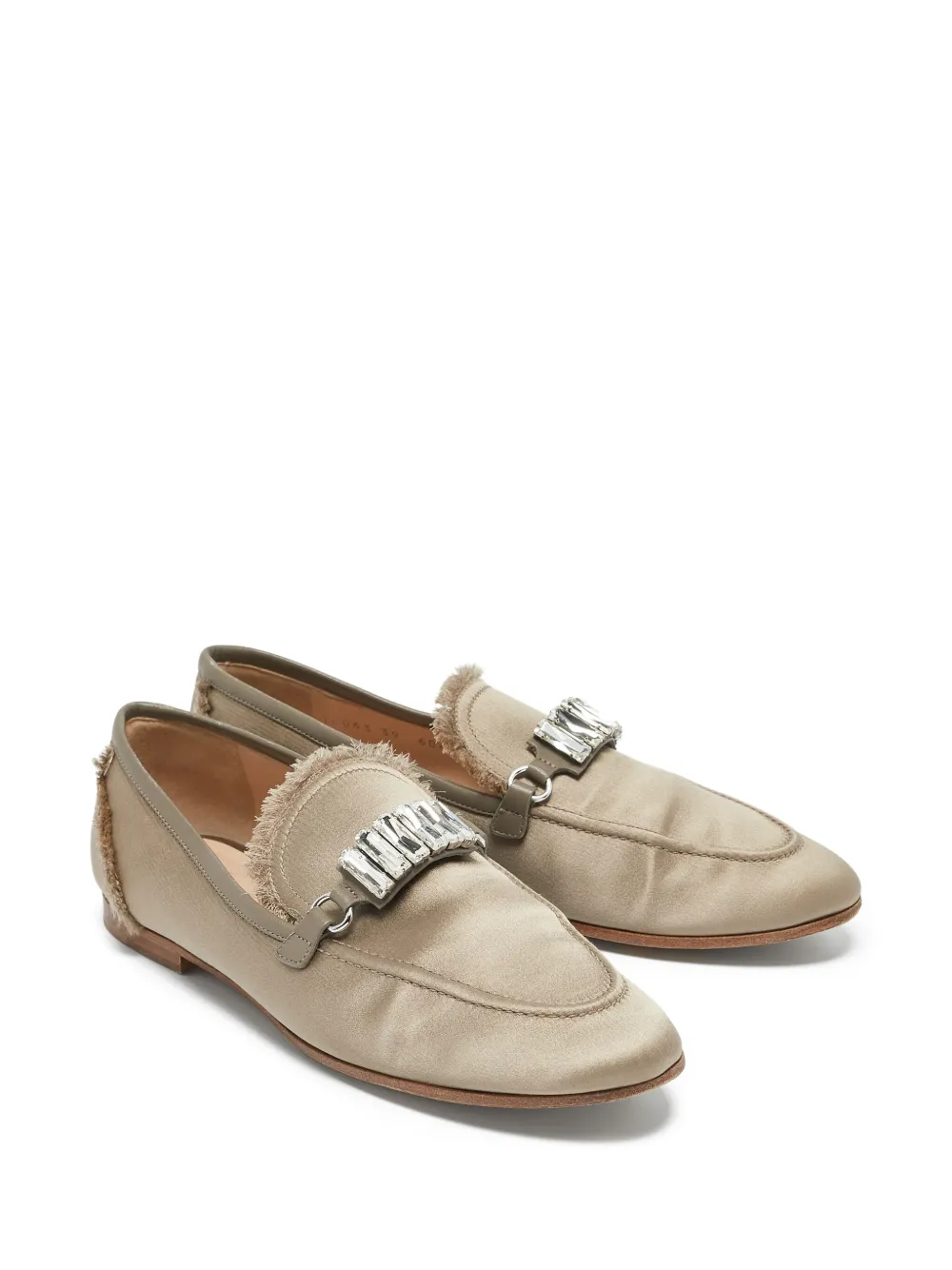 Giuseppe Zanotti Vintage Pre-owned Letizia satijnen loafers - Beige