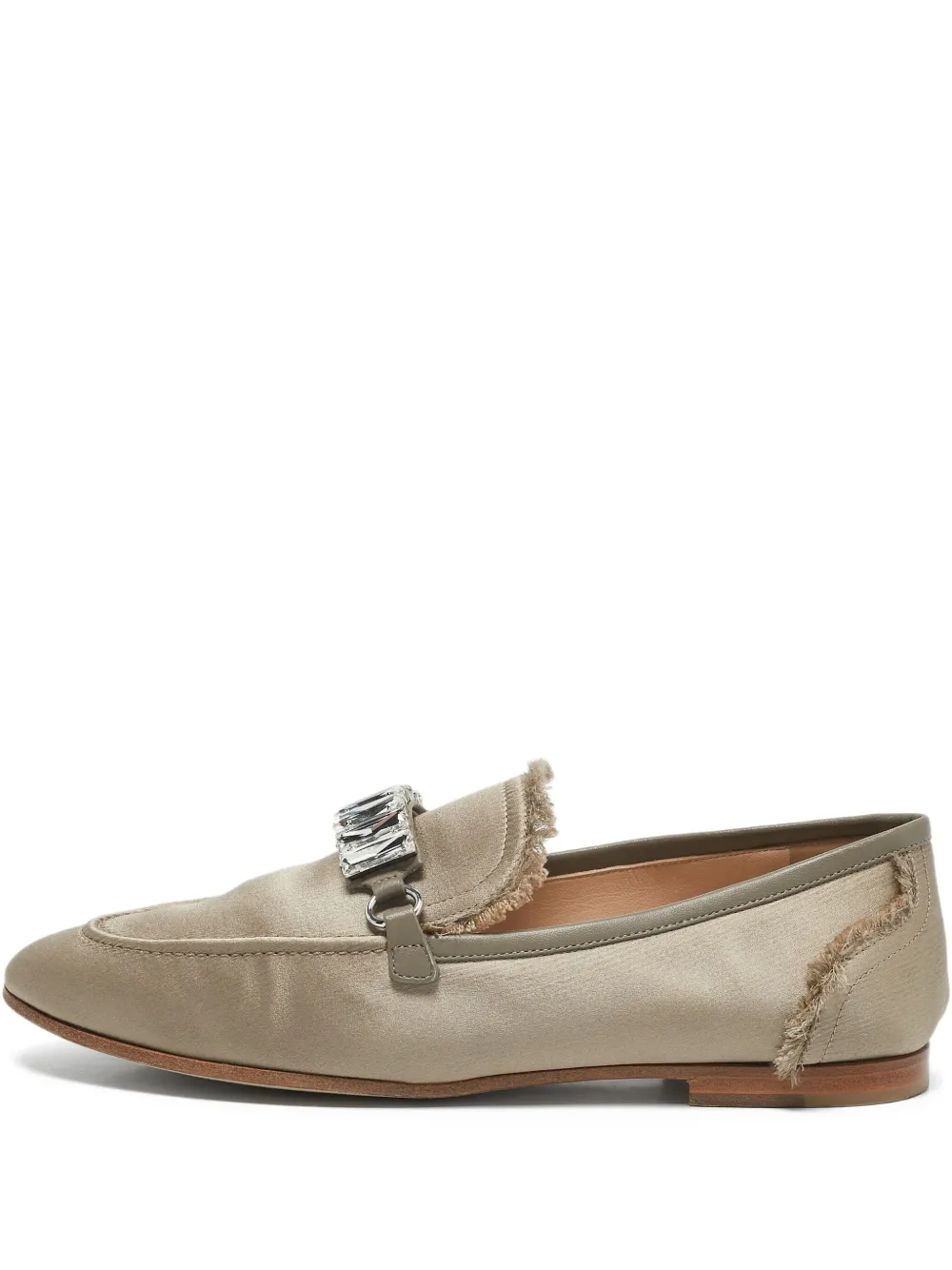 pr-owned Letizia fringed satin loafers