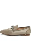 Giuseppe Zanotti Vintage pr-owned Letizia fringed satin loafers - Neutrals