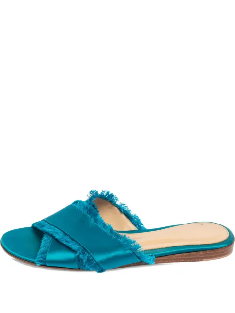 Gianvito Rossi 2024 pre-owned crisscross-fringed sandals