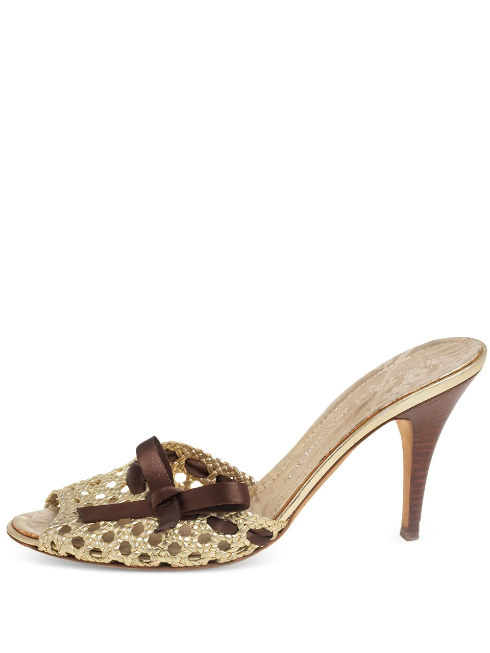 Giuseppe Zanotti Vintage woven bow sandals | Gold | Image 1