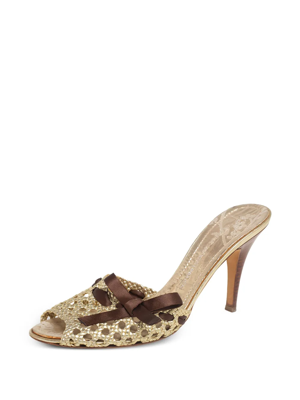Giuseppe Zanotti Vintage Geweven sandalen met strik - Goud