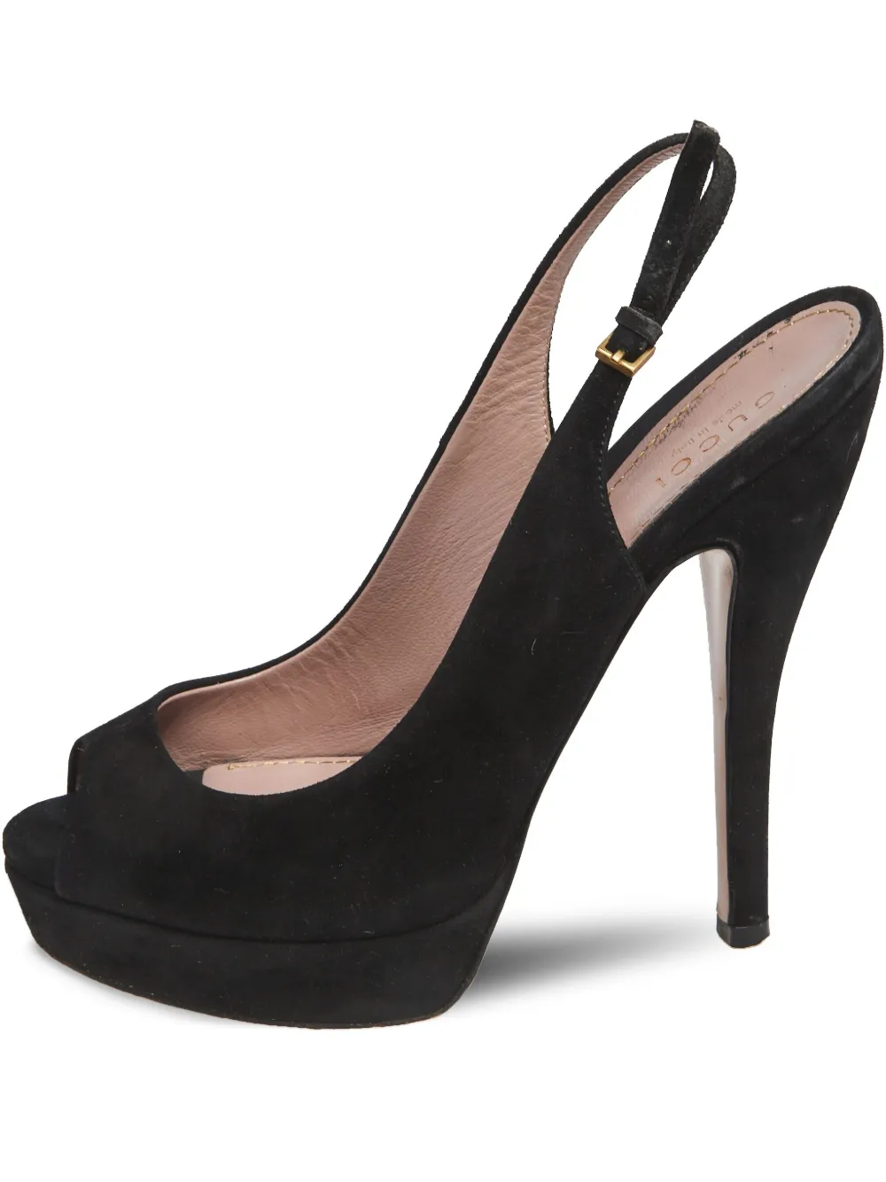 Gucci Pre-Owned 130mm peep-toe slingback pumps | Black | Image 1