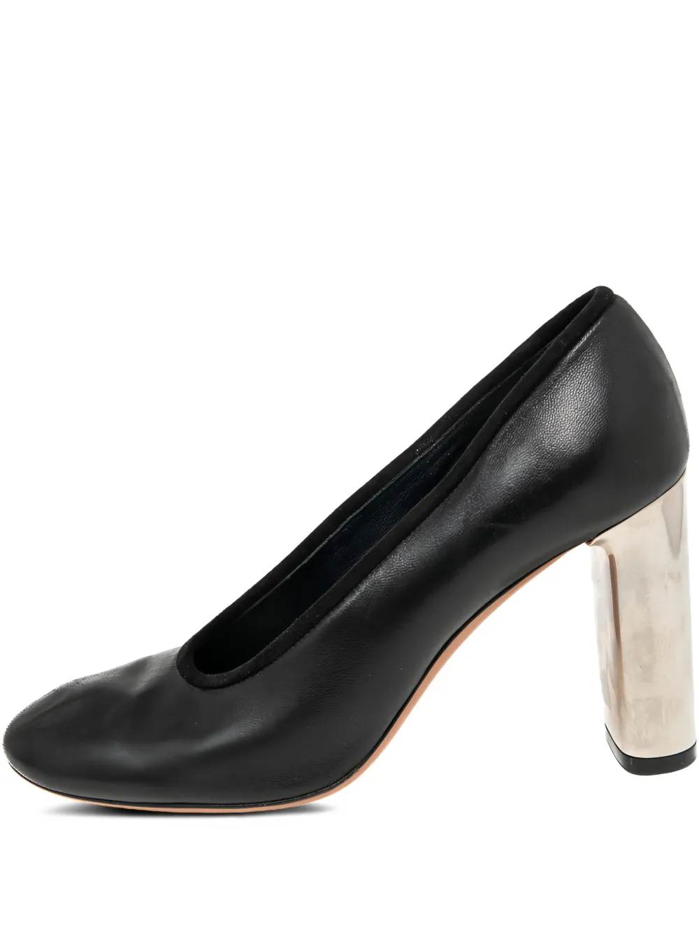 Pre-owned Celine 85mm Block-heel Almond-toe Pumps