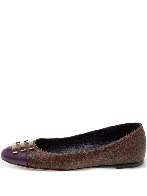 Etro Pre-Owned flats con placa del logo