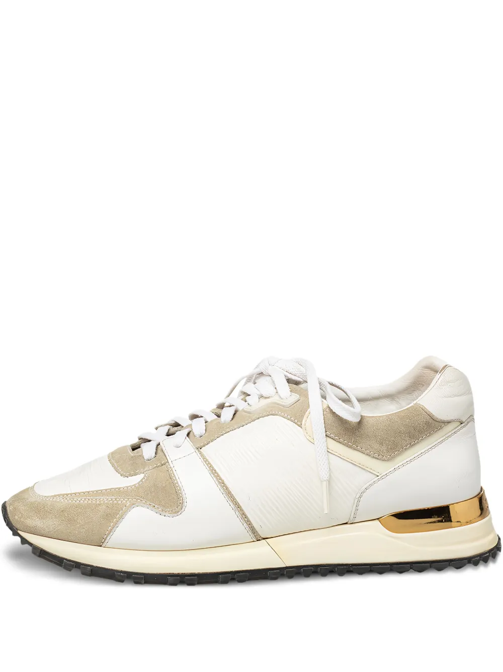 Louis Vuitton Pre-Owned Run Away Sneakers mit Wildledereinsätzen - Weiß