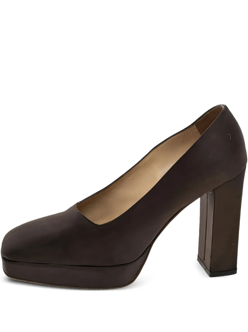 Sergio Rossi Vintage 105mm block-heel pumps | Brown | Image 1