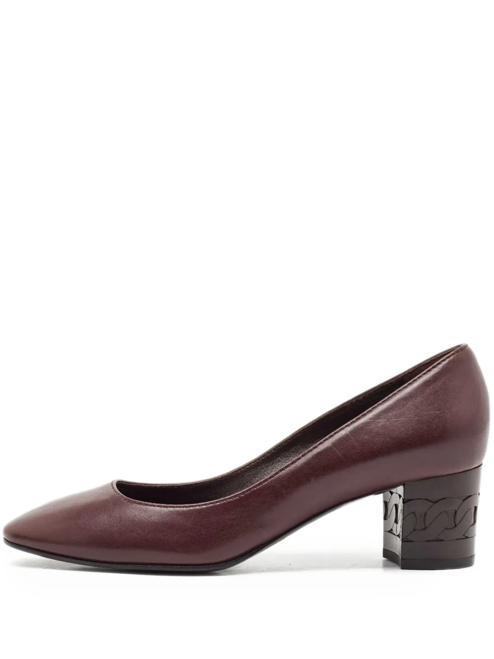 Casadei Vintage pre-owned 55mm block-heel pumps | Red | Image 1