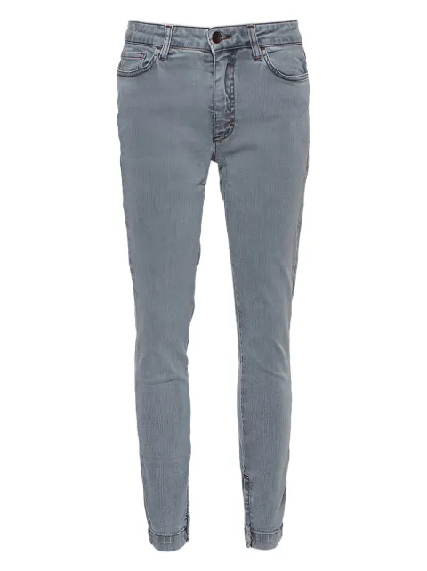 Dolce & Gabbana Pre-Owned logo-patch skinny jeans