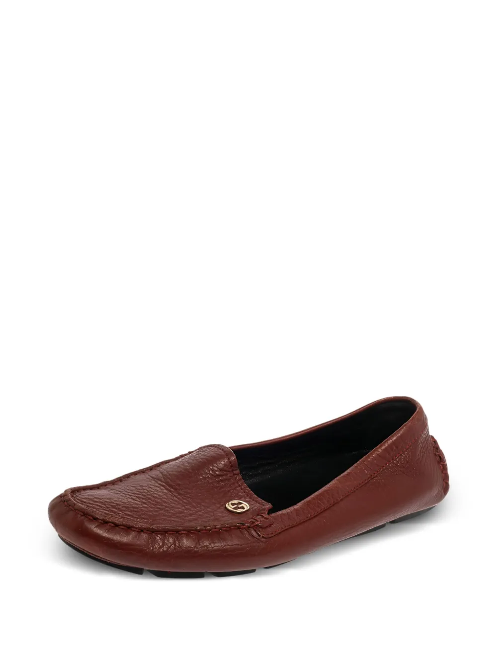 Gucci Pre-Owned Loafers met logo - Bruin