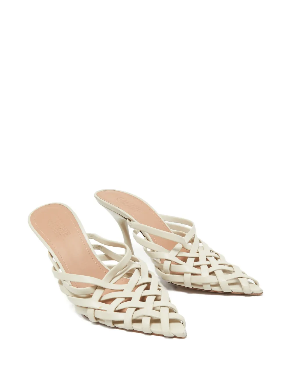 Malone Souliers 2024 90 mm geweven muiltjes - Beige