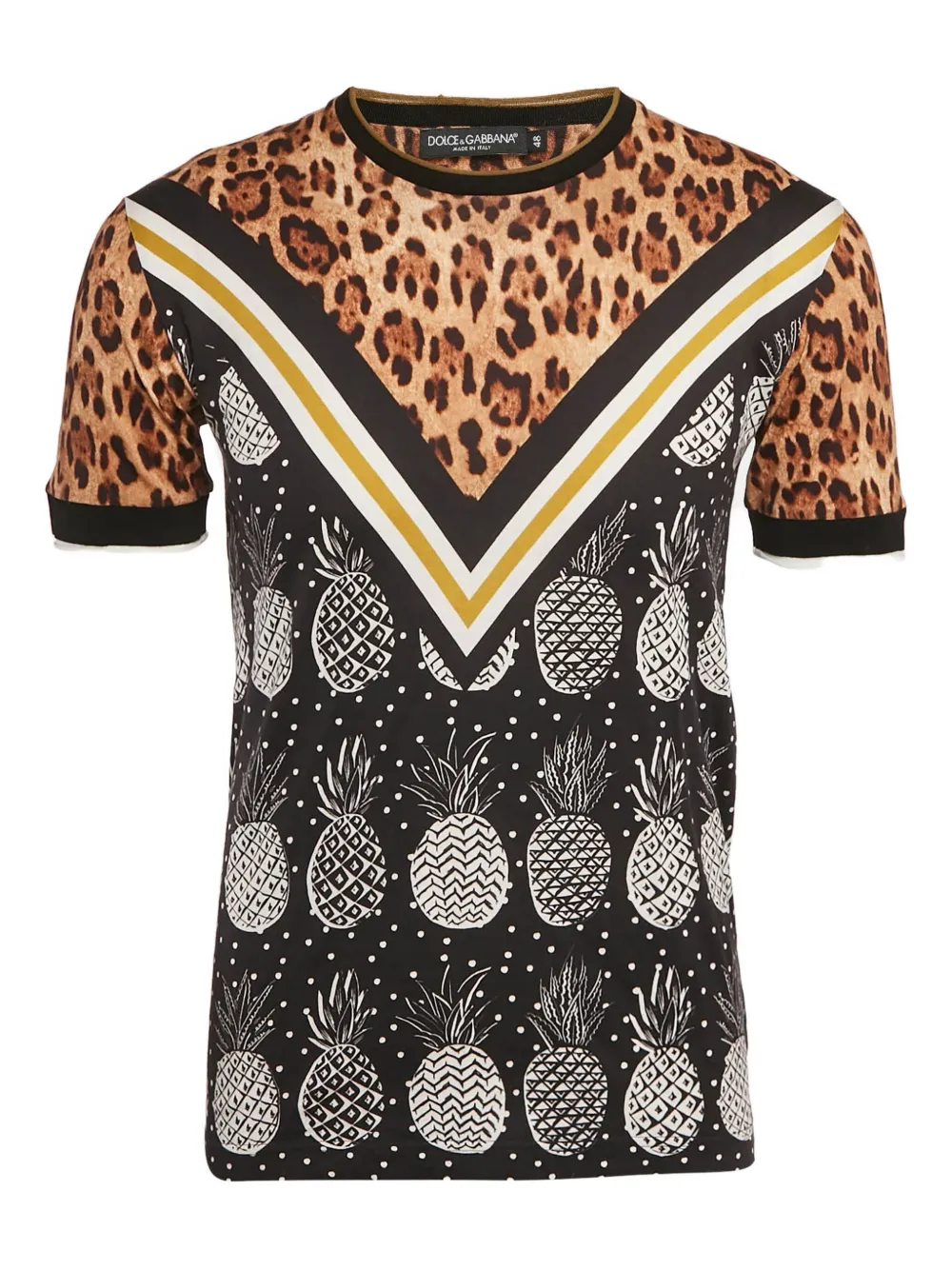 Dolce & Gabbana Pre-Owned T-shirt Leopard Pineapple - Marrone