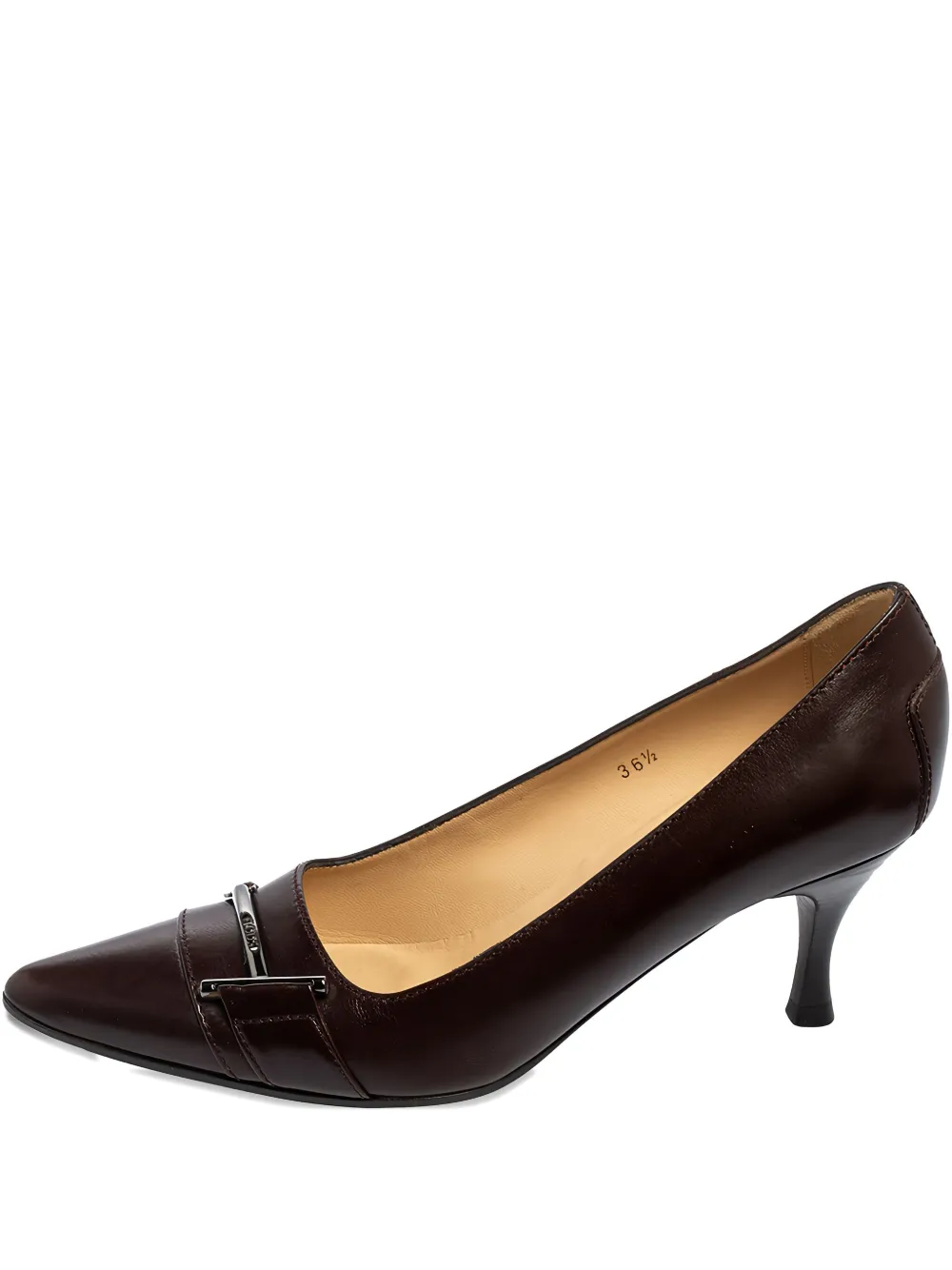 Tod's Vintage 70mm Pre-owned logo-detail pumps - Marrone