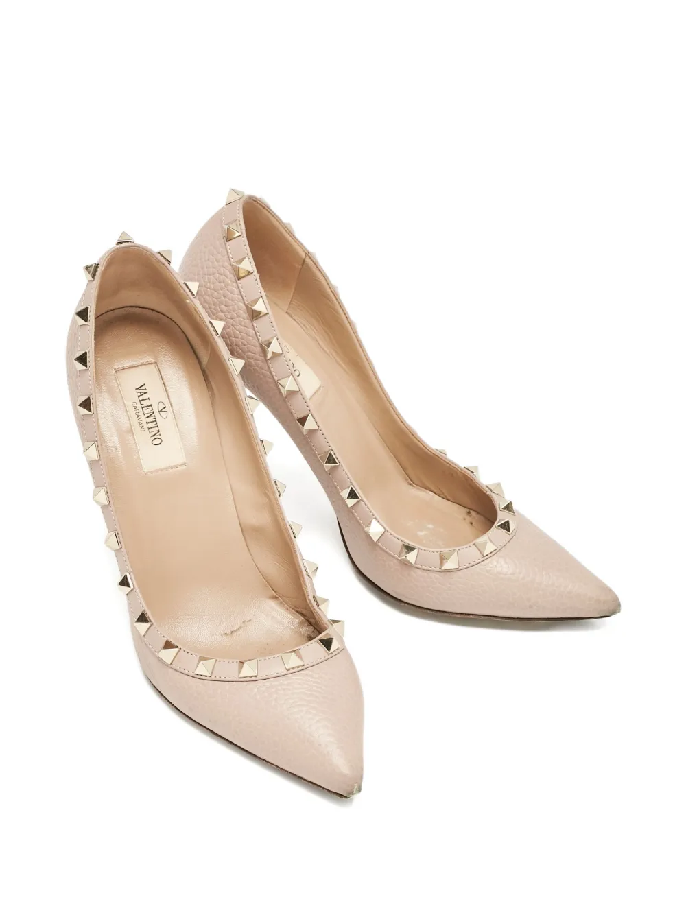 Valentino Garavani Pre-Owned 100 mm Rockstud verfraaide pumps - Roze