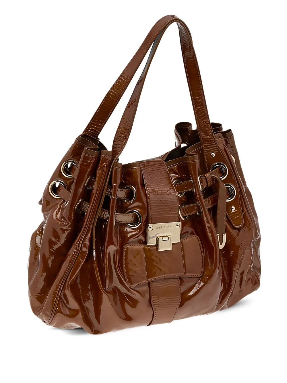 Jimmy Choo Pre-Owned Riki leather shoulder bag - Marrone