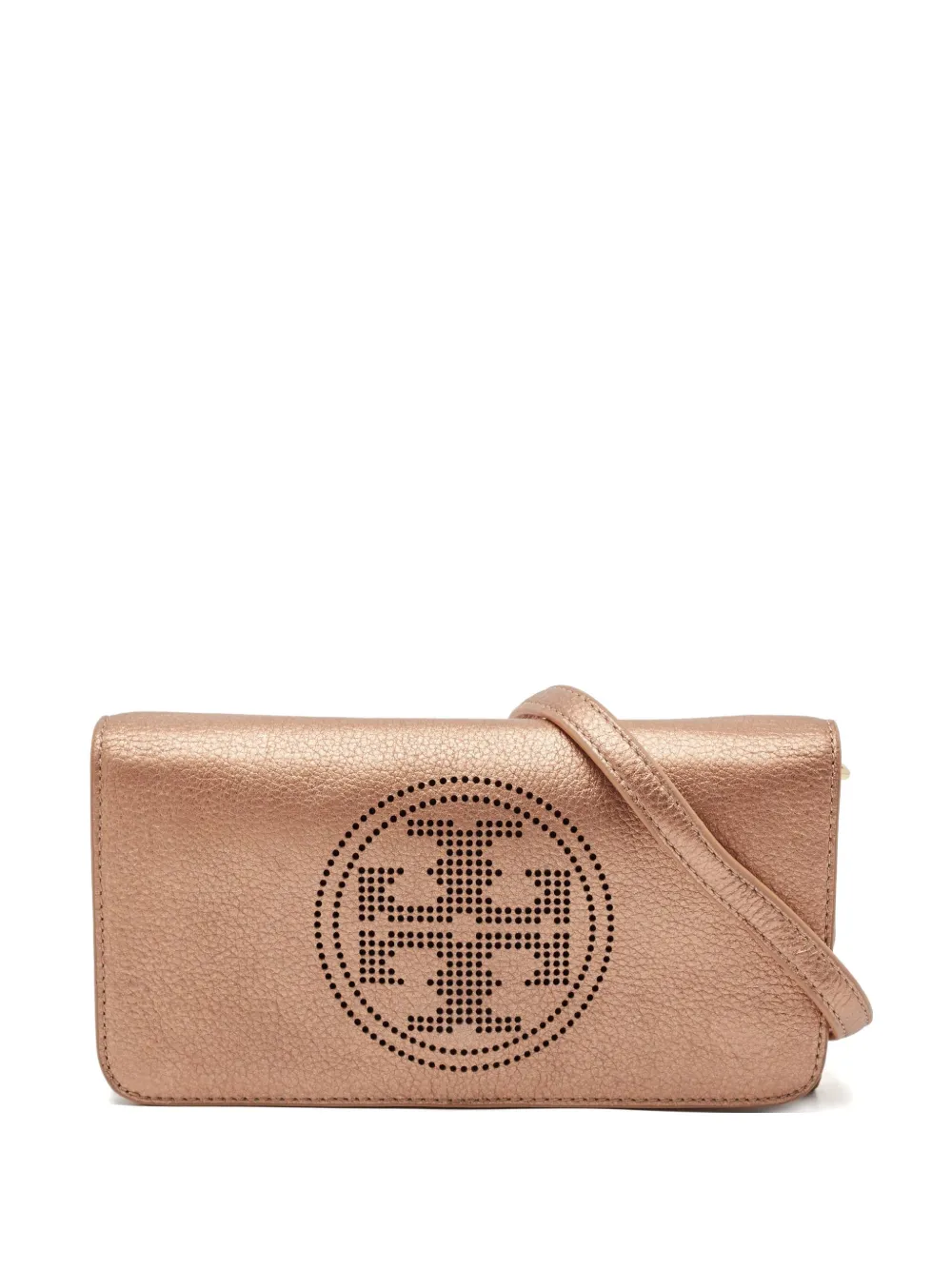 Tory Burch 2023 メタリック ショルダーバッグ - ブラウン Tory Burch 2023 メタリック ショルダーバッグ - ブラウン