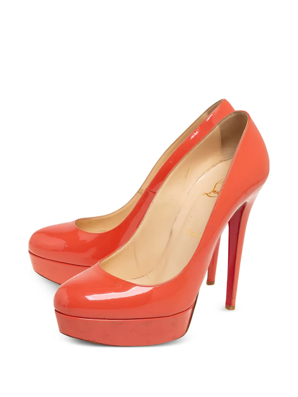 Christian Louboutin Pre-Owned 130 mm pumps met plateauzool - Oranje