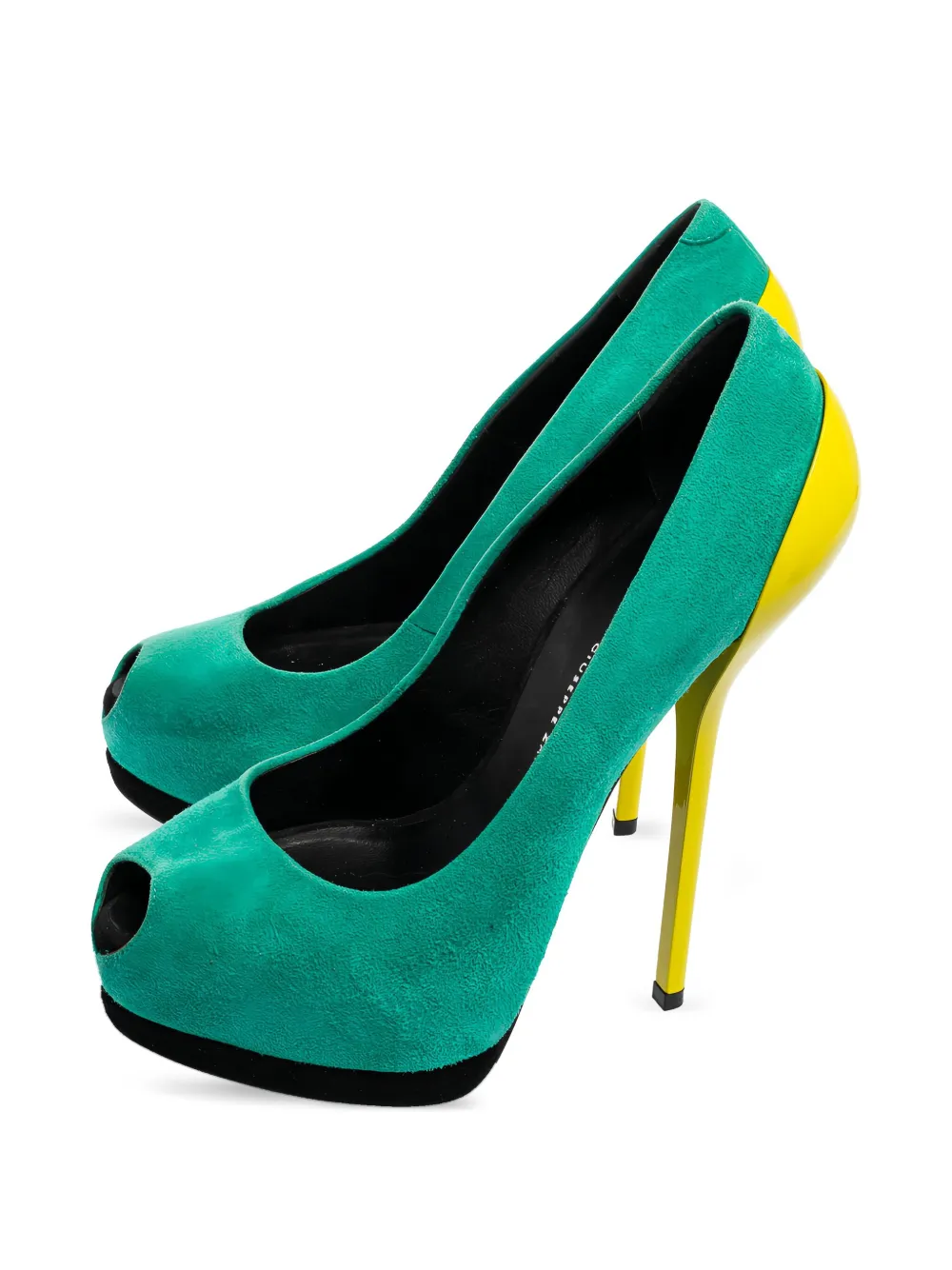 Giuseppe Zanotti Vintage 140 mm pumps met open neus - Groen