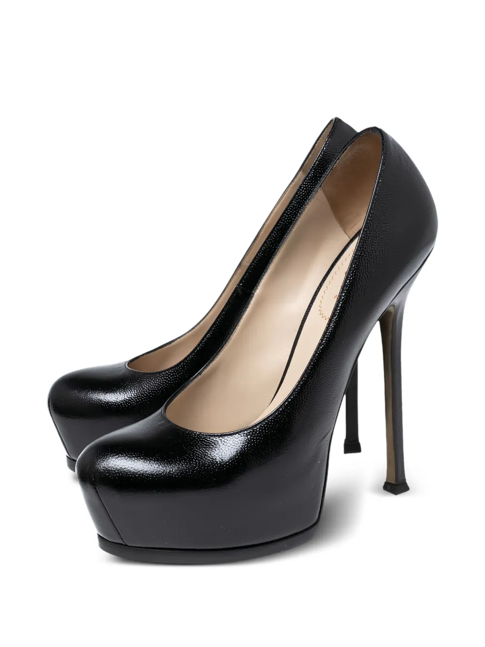 Saint Laurent Pre-Owned 150 mm Tribtoo pumps met plateauzool - Zwart