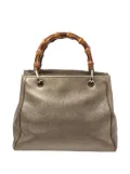 Gucci Pre-Owned bamboo-handle leather tote bag - Yellow