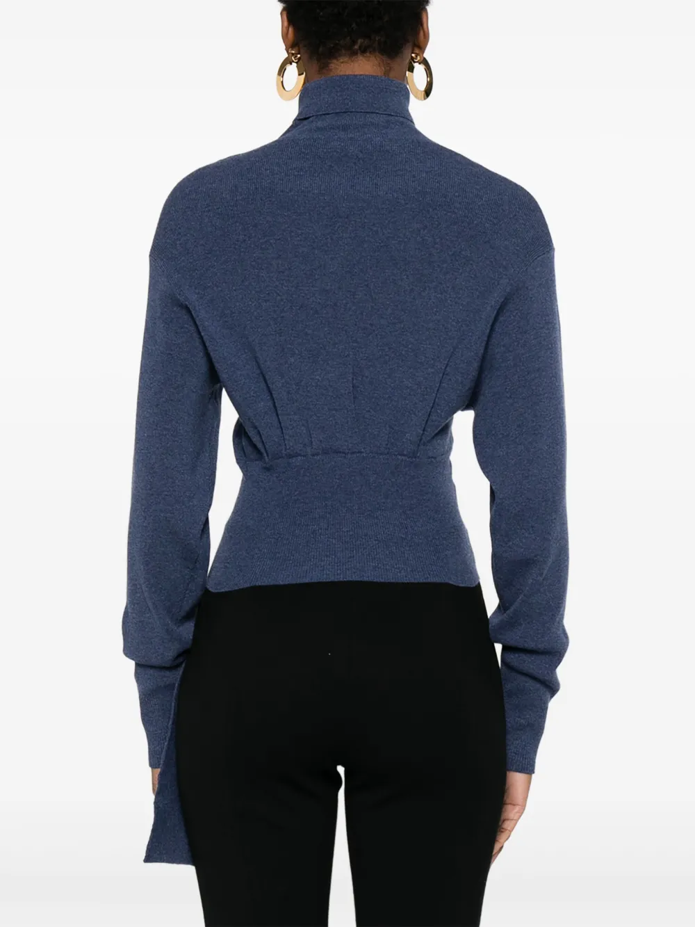 Lanvin Gebreide top met veiligheidsspeld Blauw