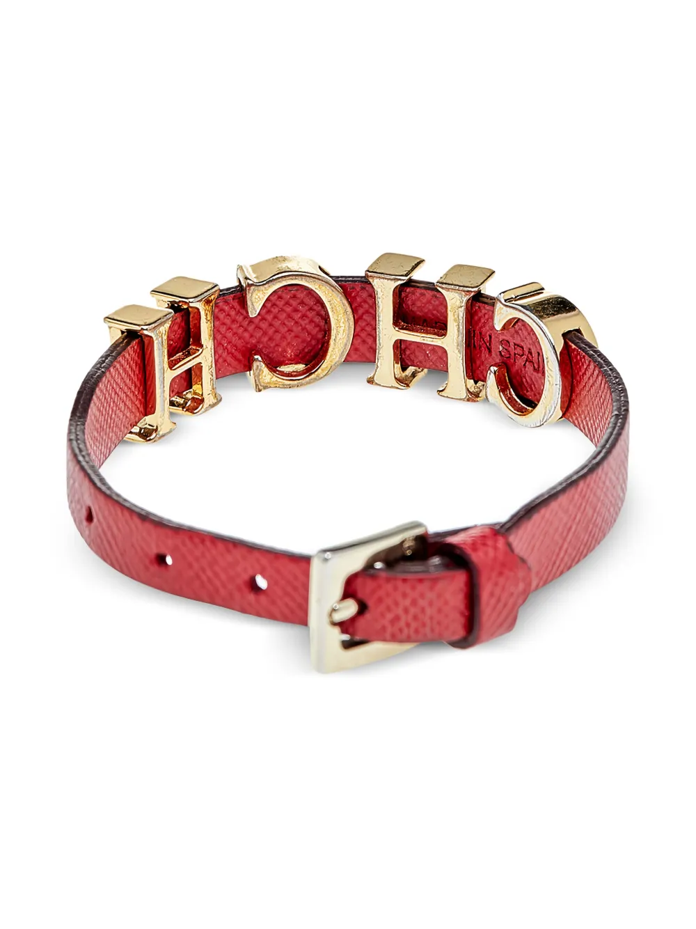 Carolina Herrera Vintage Pre-owned leather logo bracelet | Image 2