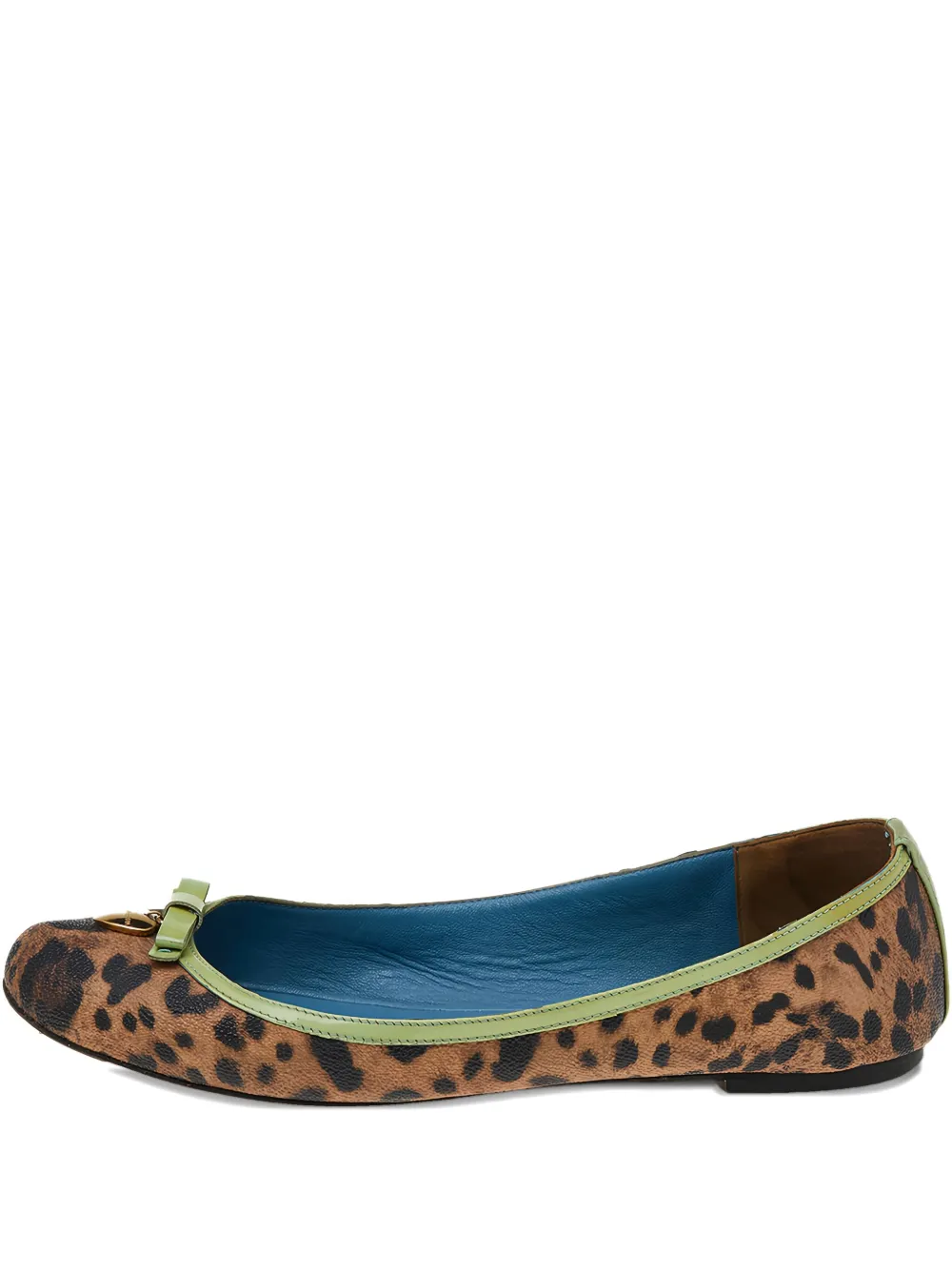 Dolce & Gabbana Pre-Owned flats con estampado de leopardo y moño | marrón | Image 1