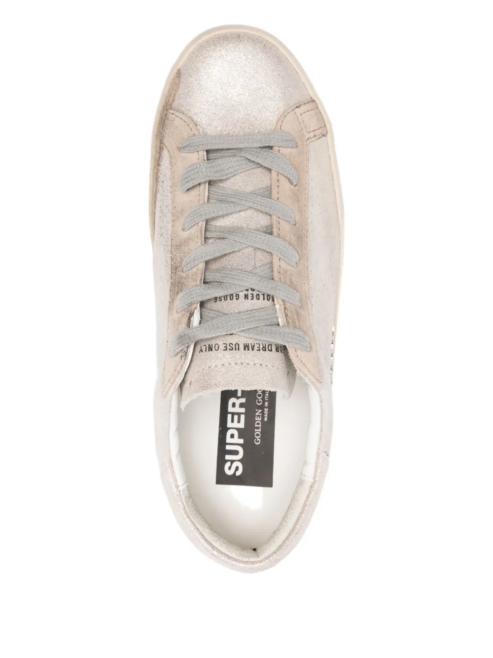 Golden Goose Suede Sneakers In Silver