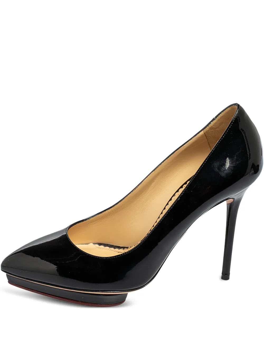 Charlotte Olympia 105mm leather heeled pumps | Black | Image 1