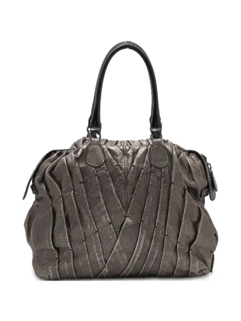 Valentino Garavani Pre-Owned metallic-finish leather tote bag