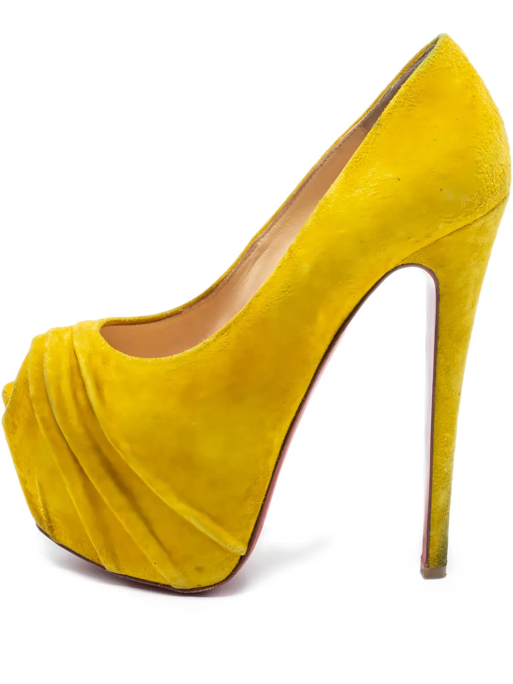 Christian Louboutin Pre-Owned Drapesse 150mm パンプス - イエロー Christian Louboutin Pre-Owned Drapesse 150mm パンプス - イエロー