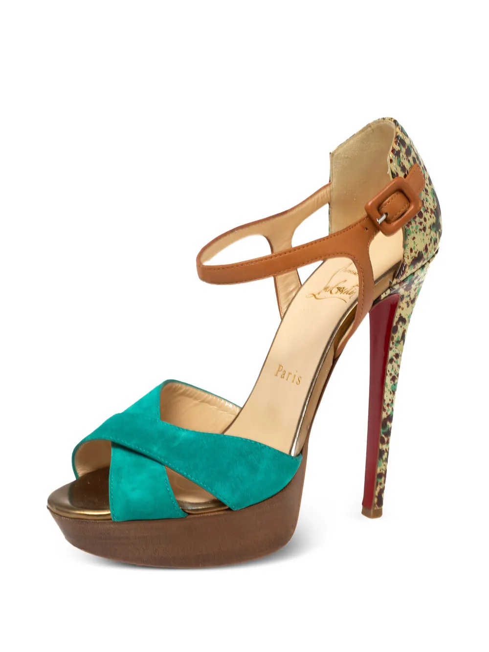 Christian Louboutin Pre-Owned Leren sandalen/ - Groen