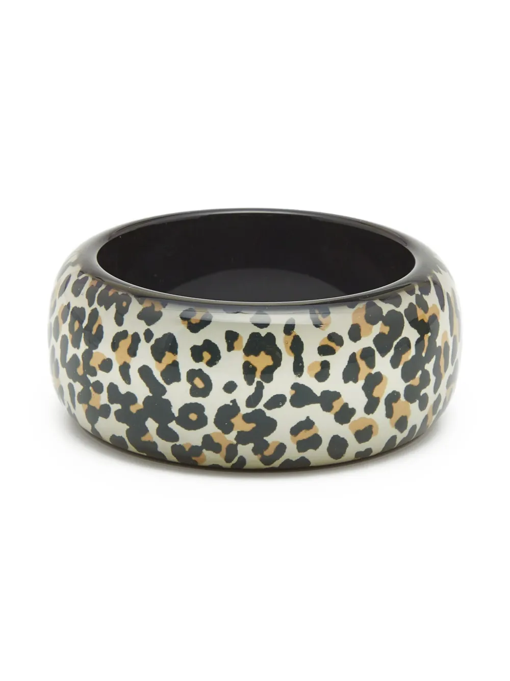 leopard-print acrylic cuff bracelet