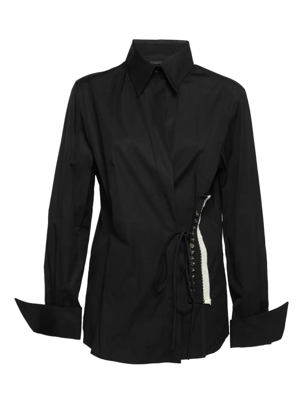 belted wrap shirt