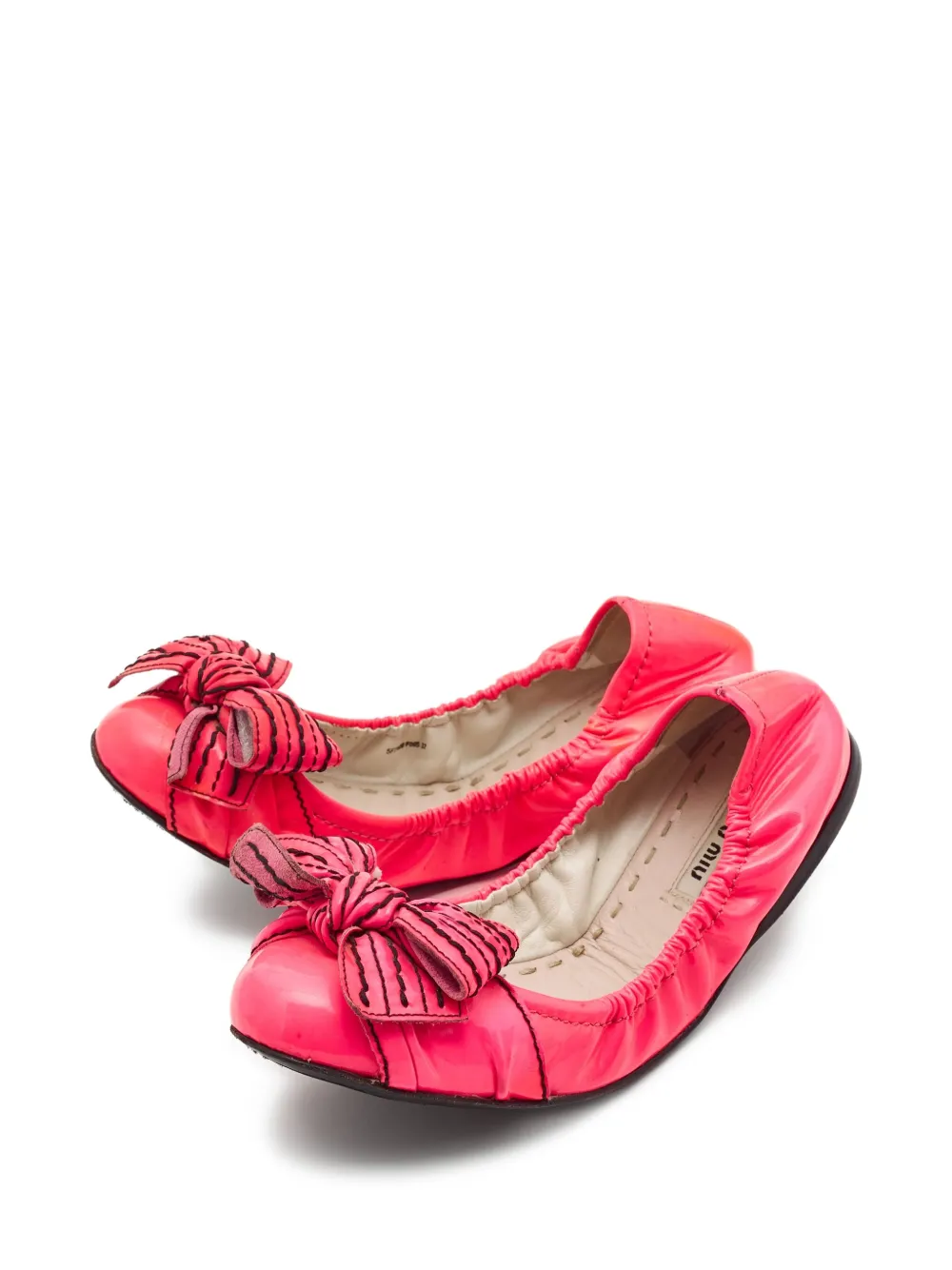Miu Miu Pre-Owned leather ballet flats | Image 2