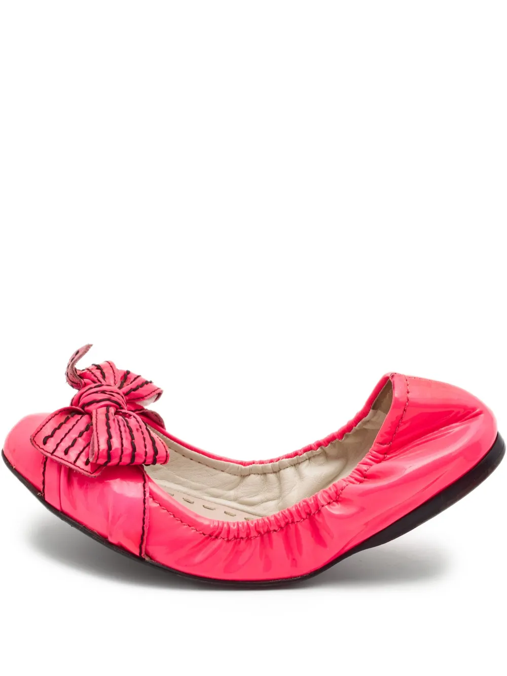 Pre-owned Miu Miu Leather Ballet Flats