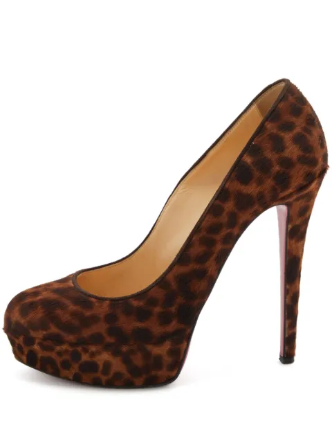 Christian Louboutin Pre-Owned zapatillas con animal print y plataforma