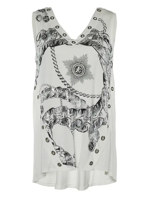 Roberto Cavalli Vintage chain-print tank top