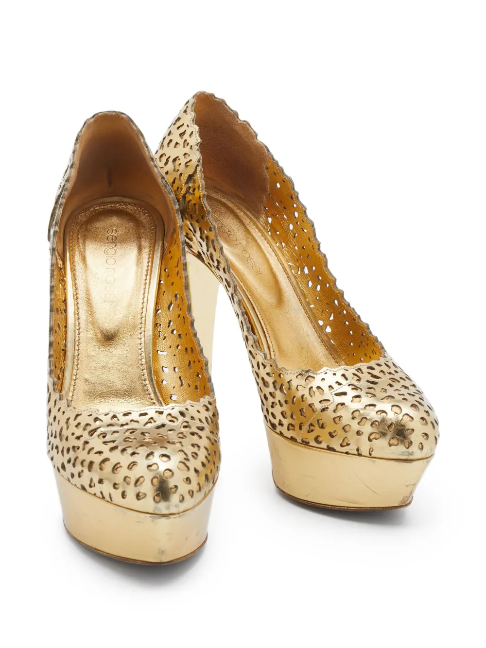 Sergio Rossi Vintage metallic heeled pumps | Image 2