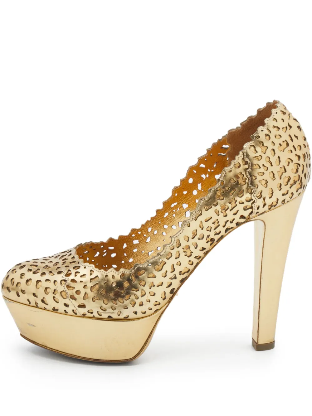 Sergio Rossi Vintage metallic heeled pumps | Gold | Image 1
