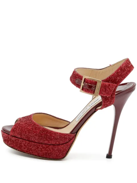 Jimmy Choo Pre-Owned 125mm leather heeled sandals