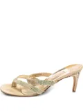 Gina pre-owned 75mm crystal-embellished sandals - Gold