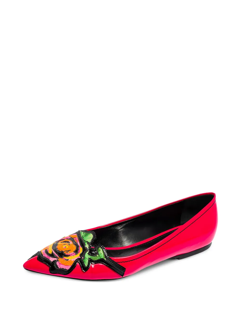 Louis Vuitton Pre-Owned Leren ballerina's met bloemenprint - Roze