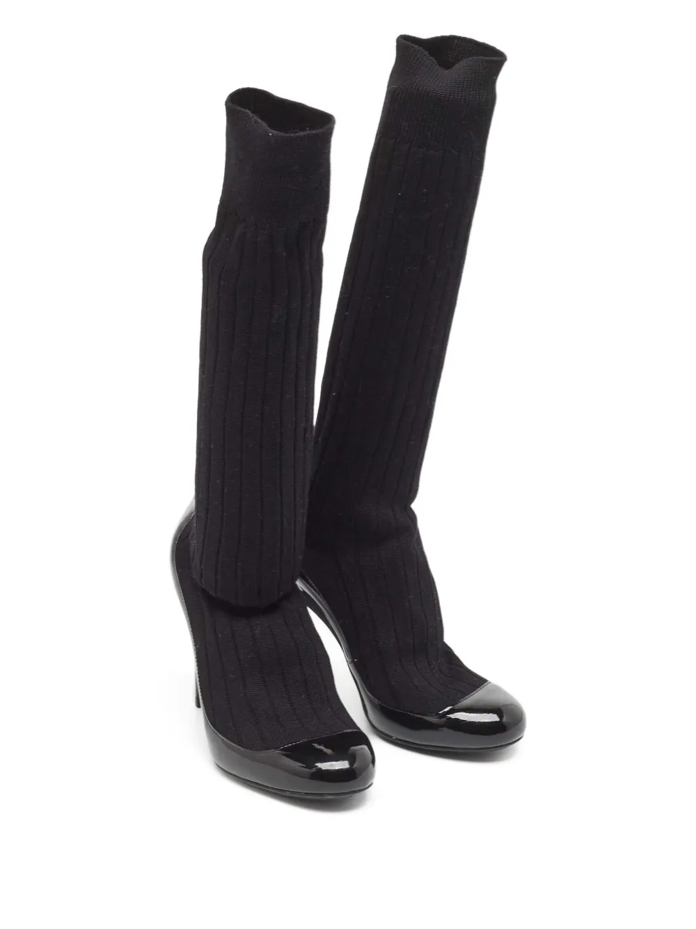 CHANEL Pre-Owned 100mm sock-style knee-high pumps | Image 2