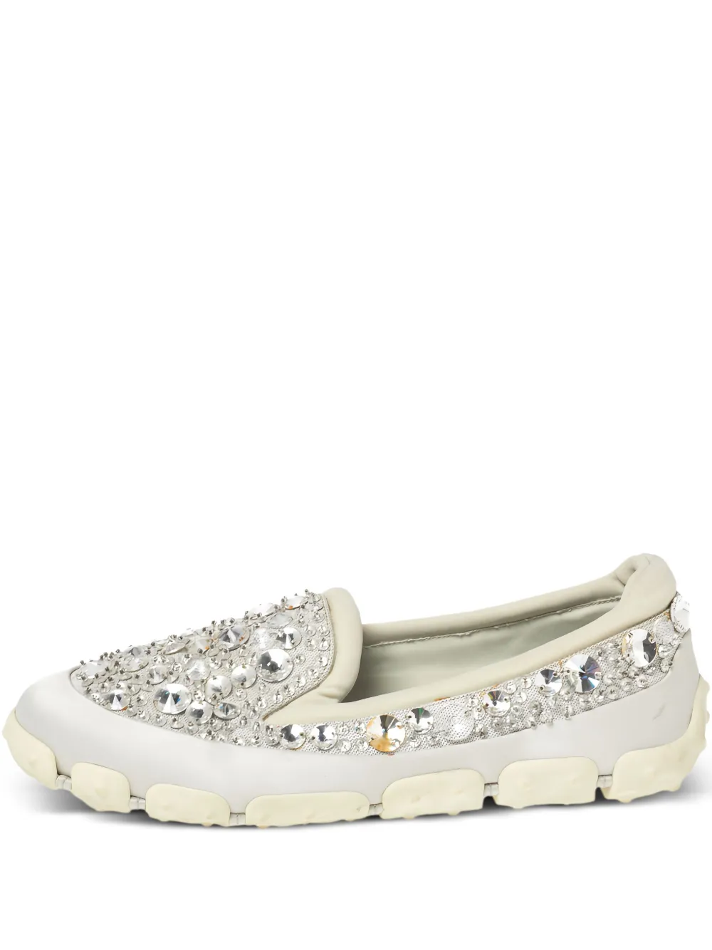 Miu Miu Pre-Owned baskets à ornements en cristal | gris | Image 1