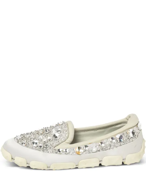 Miu Miu Pre-Owned crystal-embellished sneakers 