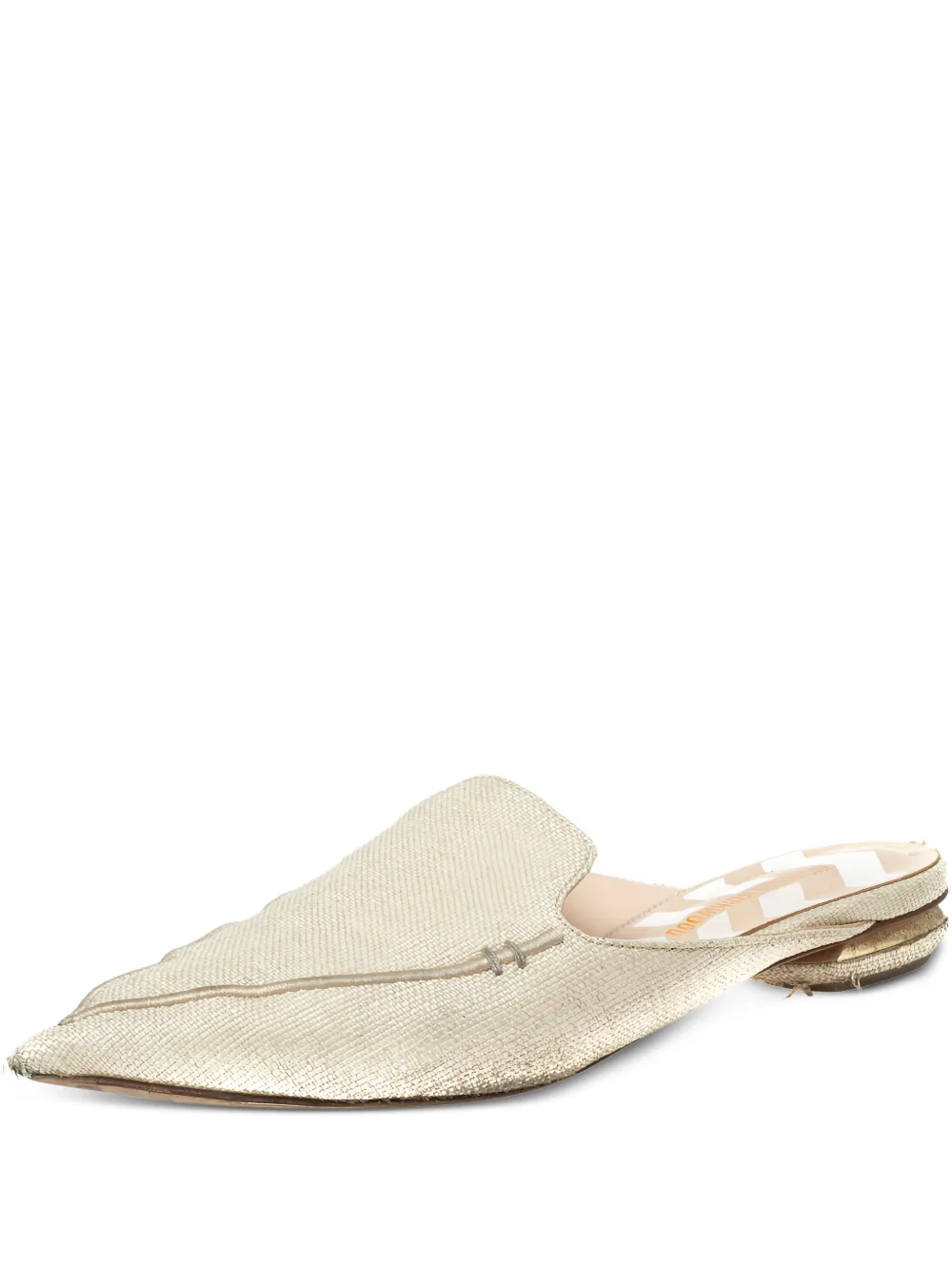 Nicholas Kirkwood pre-owned Beya pointed-toe flat mules | Neutrals | Image 1