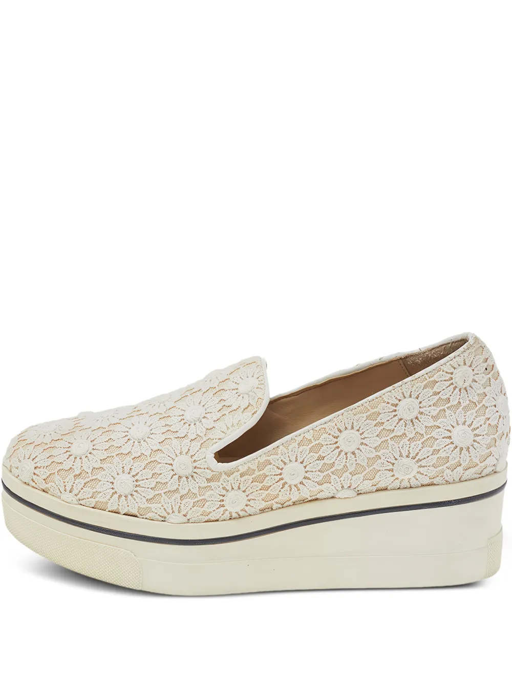 Stella McCartney Pre-Owned 50mm lace-detailing loafers | White | Image 1